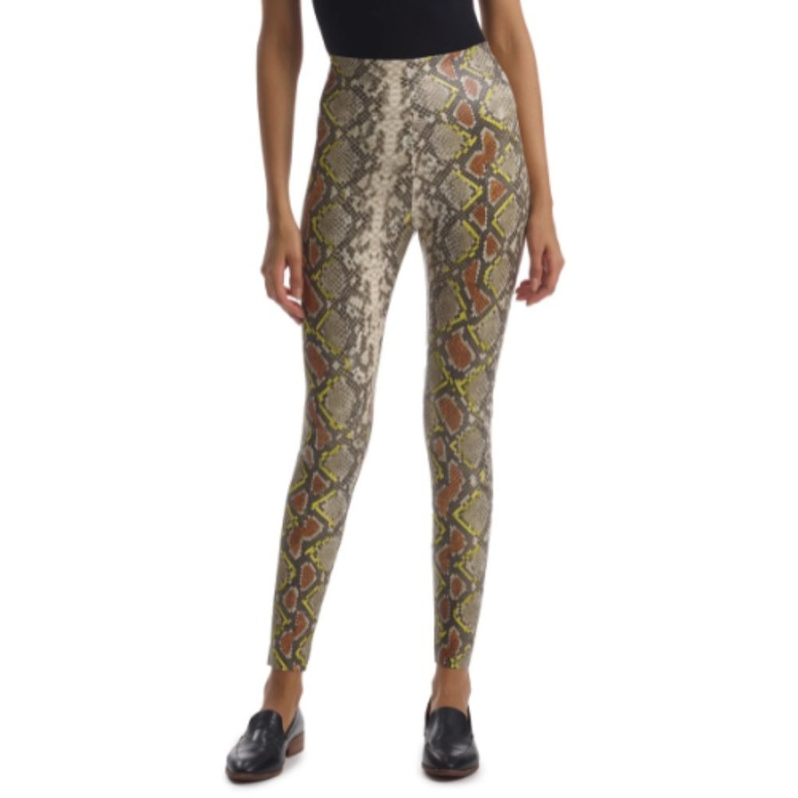 Commando Reptile Embossed Faux Leather Leggings Nwt Size X Small - Metal